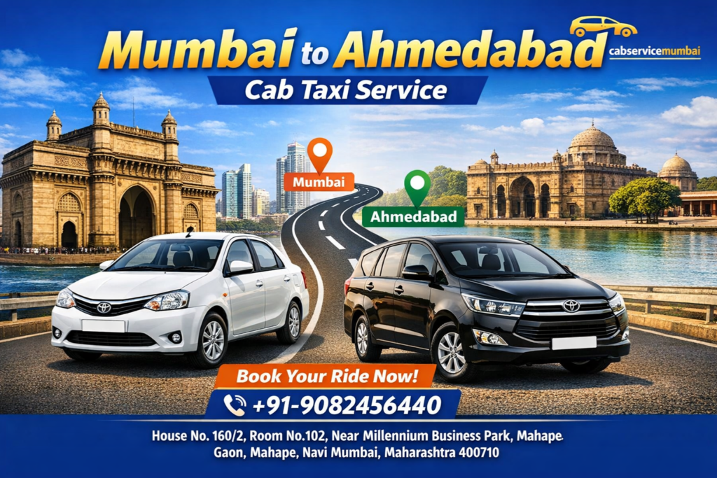 Mumbai to Ahmedabad Cab Taxi Service