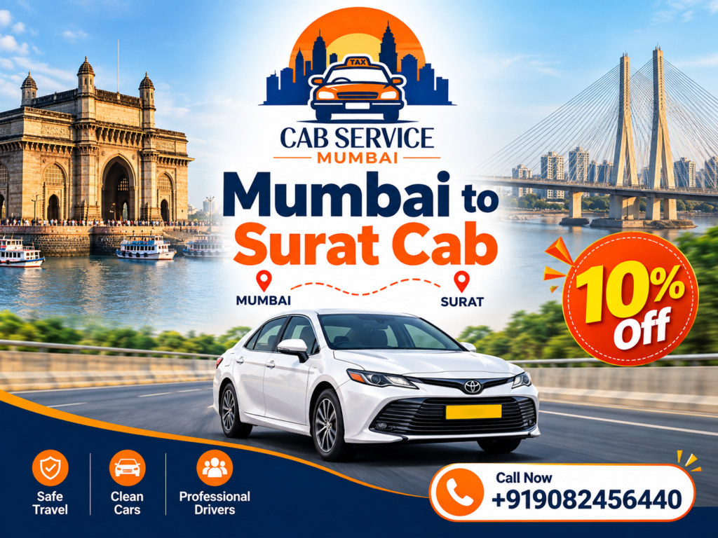 Mumbai to Surat Cab
