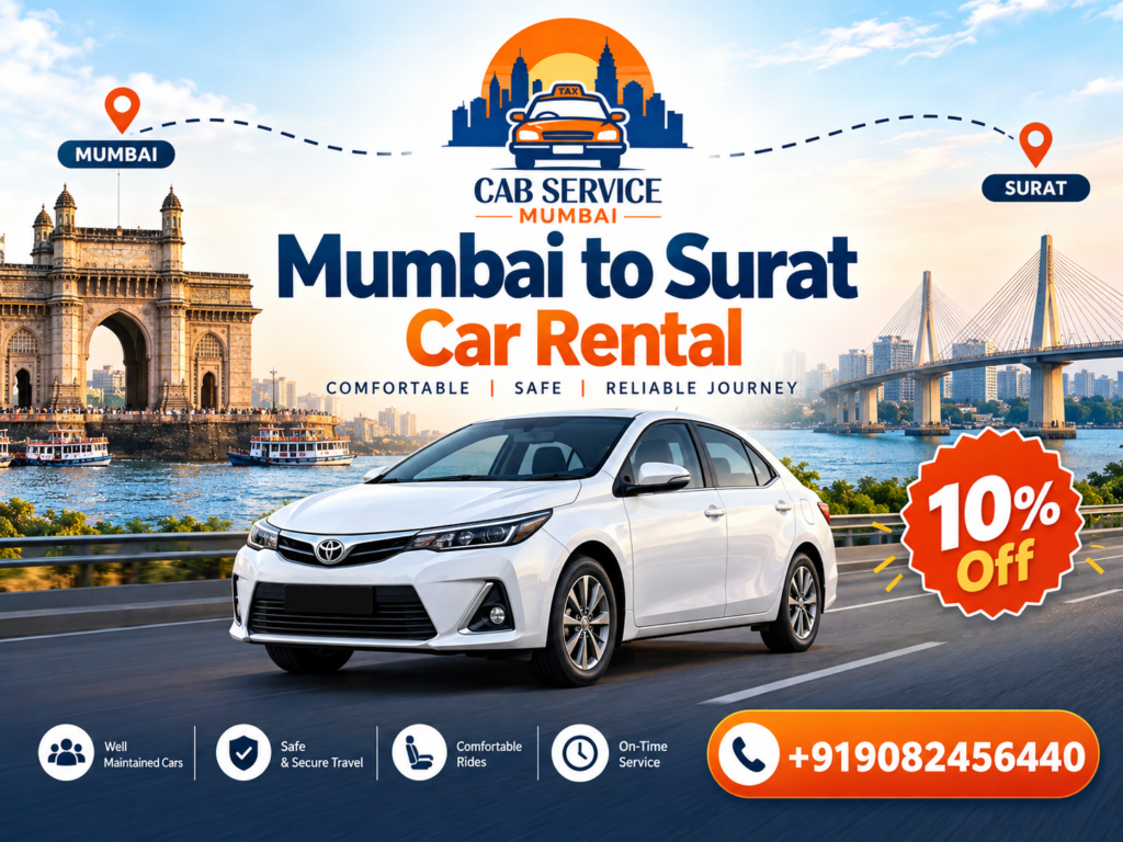 Mumbai to Surat Car Rental
